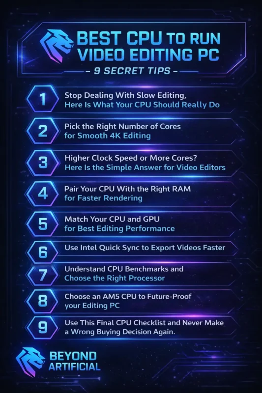 Best CPU to Run Video Editing PC 9 SecretTips