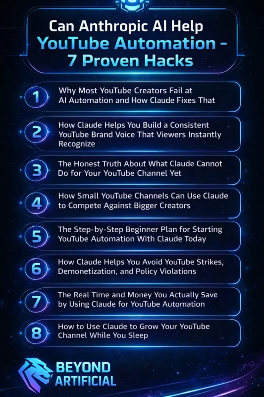 Can Anthropic AI Help YouTube Automation -7 Proven Hacks