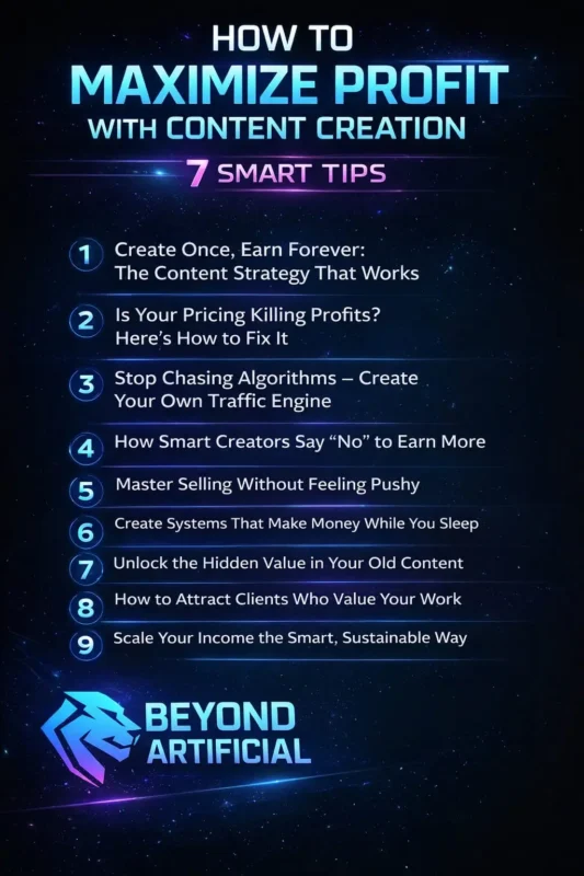 How To Maximize Profit With Content Creation-7 Smart Tips