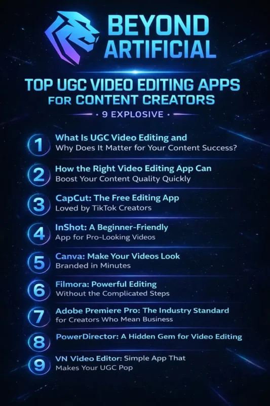 Top UGC Video Editing Apps for Content Creators -9 Explosive