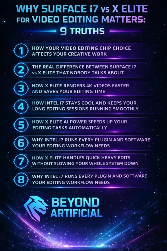 Why surface i7 vs x elite for video editing matters 9 truths