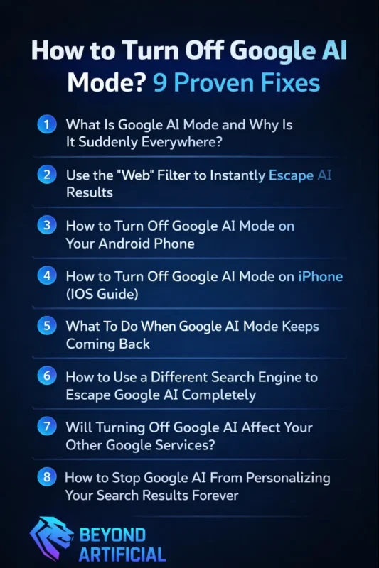 How to Turn Off Google AI Mode 9 Proven Fixes