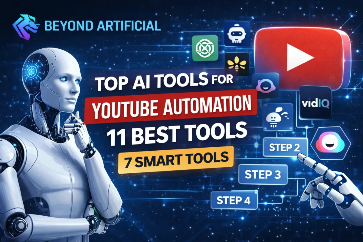 image of Top AI Tools for YouTube Automation with beyond artificial logo